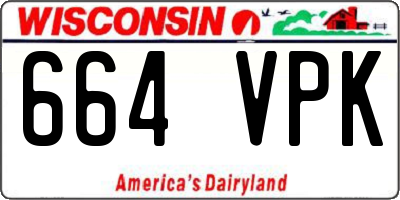 WI license plate 664VPK