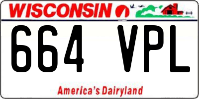 WI license plate 664VPL