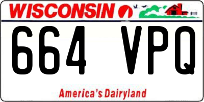 WI license plate 664VPQ