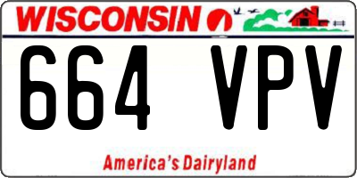 WI license plate 664VPV