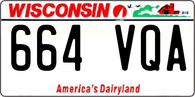 WI license plate 664VQA