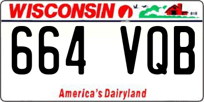 WI license plate 664VQB