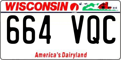 WI license plate 664VQC