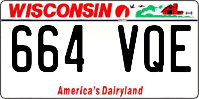 WI license plate 664VQE