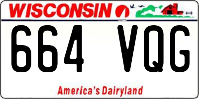 WI license plate 664VQG
