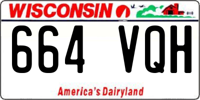 WI license plate 664VQH