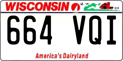 WI license plate 664VQI