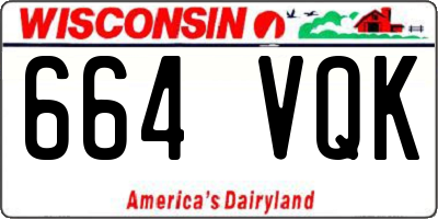 WI license plate 664VQK