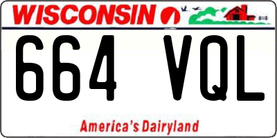WI license plate 664VQL