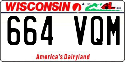 WI license plate 664VQM