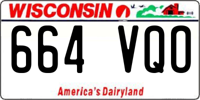 WI license plate 664VQO
