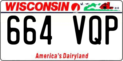 WI license plate 664VQP