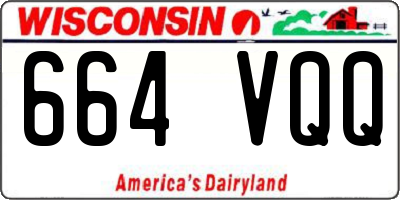 WI license plate 664VQQ