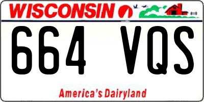 WI license plate 664VQS
