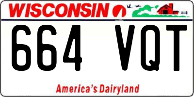 WI license plate 664VQT