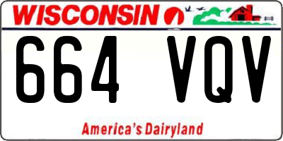 WI license plate 664VQV