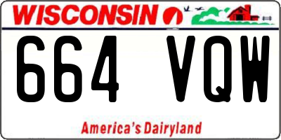 WI license plate 664VQW