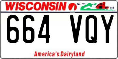 WI license plate 664VQY