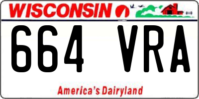 WI license plate 664VRA