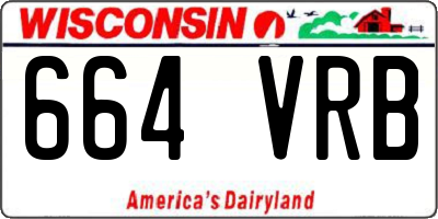WI license plate 664VRB