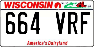 WI license plate 664VRF