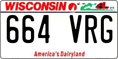 WI license plate 664VRG