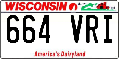 WI license plate 664VRI