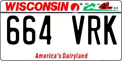 WI license plate 664VRK