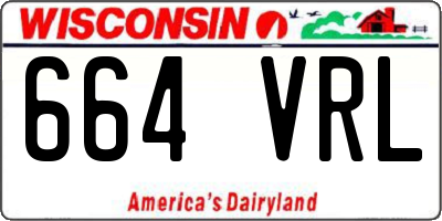 WI license plate 664VRL