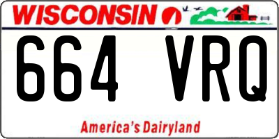 WI license plate 664VRQ