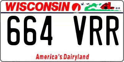 WI license plate 664VRR