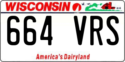 WI license plate 664VRS
