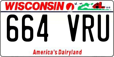 WI license plate 664VRU
