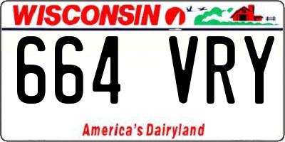 WI license plate 664VRY