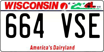 WI license plate 664VSE