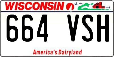 WI license plate 664VSH