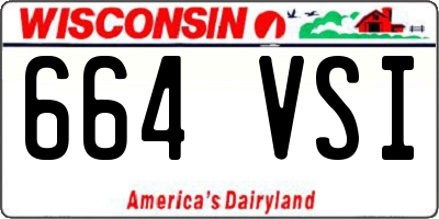 WI license plate 664VSI
