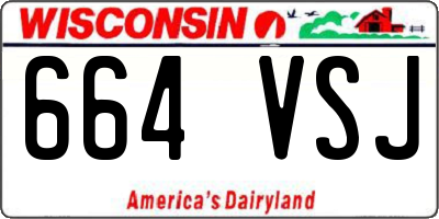 WI license plate 664VSJ