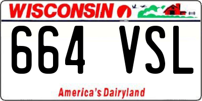 WI license plate 664VSL
