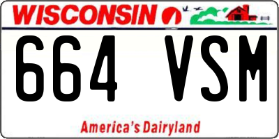 WI license plate 664VSM