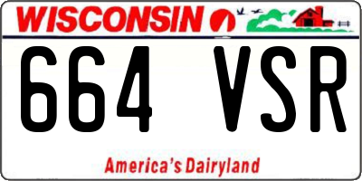 WI license plate 664VSR