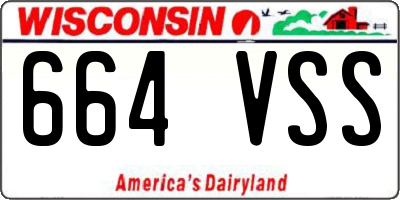 WI license plate 664VSS