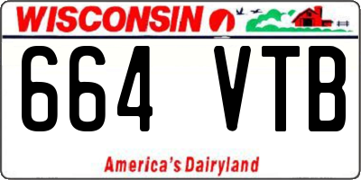 WI license plate 664VTB