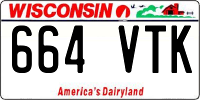 WI license plate 664VTK