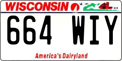 WI license plate 664WIY