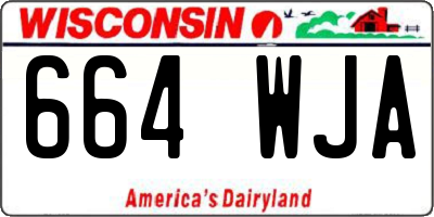 WI license plate 664WJA