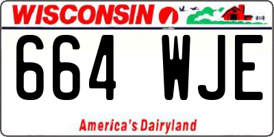 WI license plate 664WJE