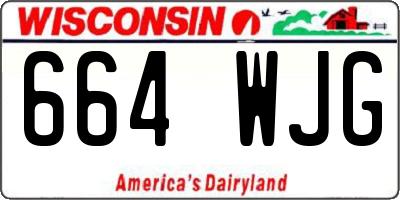 WI license plate 664WJG