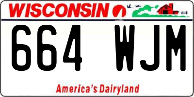 WI license plate 664WJM