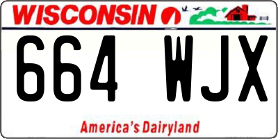 WI license plate 664WJX